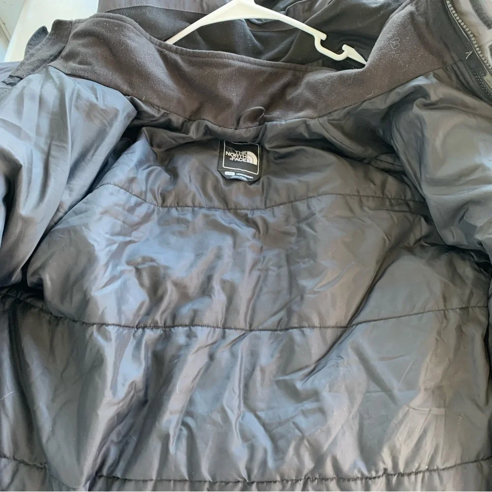 The North Face Men's Jacket Large Gray Black With Liner Hyvent Winter Coat